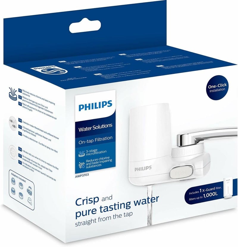 PHILIPS On-tap Water Filter AWP3703, X-Guard Vertical Filteration, Easy Installation, 1000L Capacity - Image 1